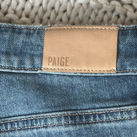 PAIGE Wide Leg DISTRESSED Button Fly High Rise Jeans - Picture 13 of 16